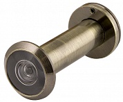 Картинка Глазок дверной FUARO DVZ3, 16/200/50x90 (оптика пластик, угол обзора 200) AB Бронза